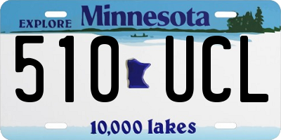 MN license plate 510UCL