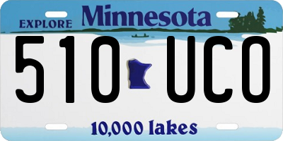 MN license plate 510UCO