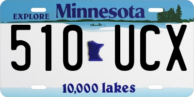 MN license plate 510UCX