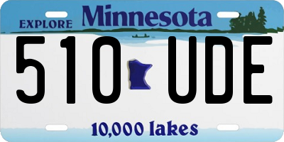 MN license plate 510UDE