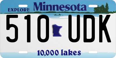 MN license plate 510UDK