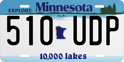 MN license plate 510UDP