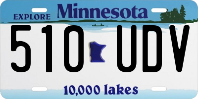 MN license plate 510UDV