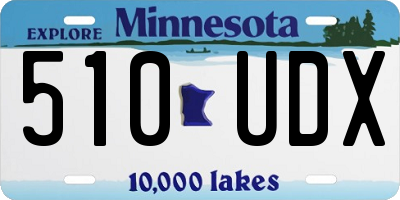 MN license plate 510UDX