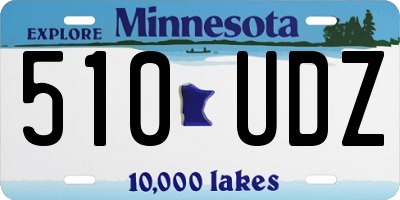 MN license plate 510UDZ