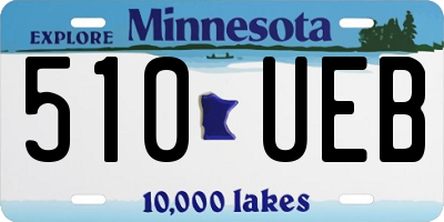 MN license plate 510UEB