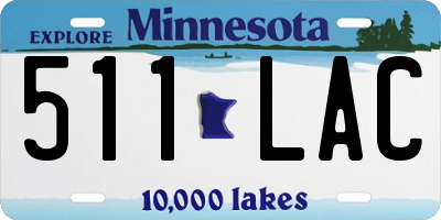 MN license plate 511LAC