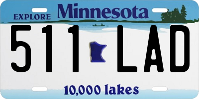 MN license plate 511LAD