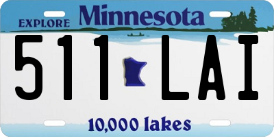 MN license plate 511LAI