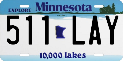 MN license plate 511LAY