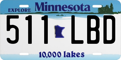 MN license plate 511LBD