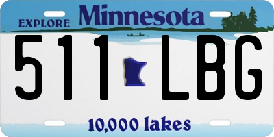 MN license plate 511LBG