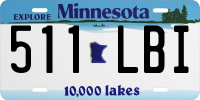 MN license plate 511LBI