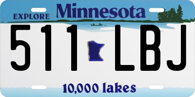 MN license plate 511LBJ