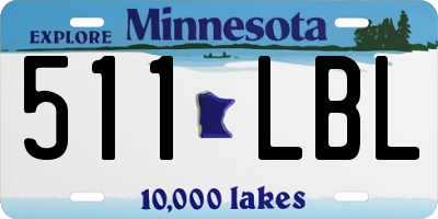 MN license plate 511LBL