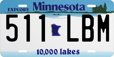 MN license plate 511LBM