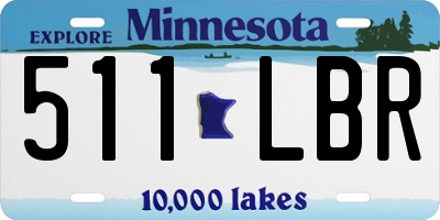 MN license plate 511LBR