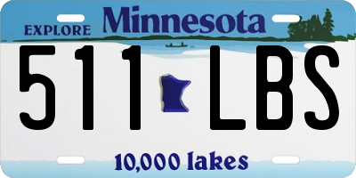 MN license plate 511LBS
