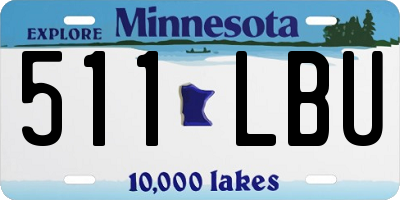 MN license plate 511LBU