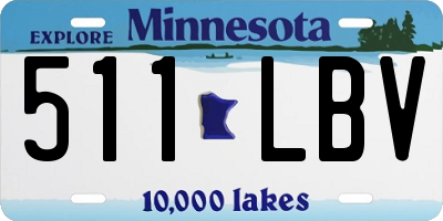 MN license plate 511LBV