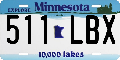MN license plate 511LBX