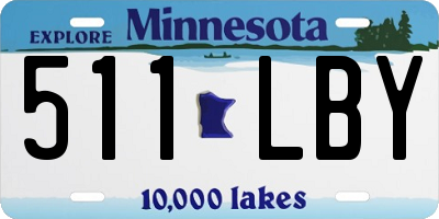 MN license plate 511LBY