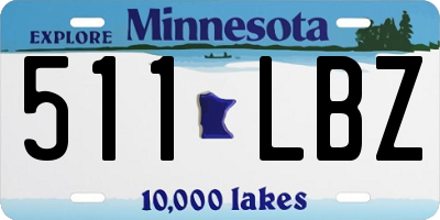 MN license plate 511LBZ