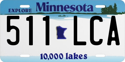 MN license plate 511LCA