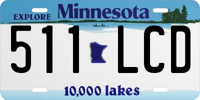 MN license plate 511LCD