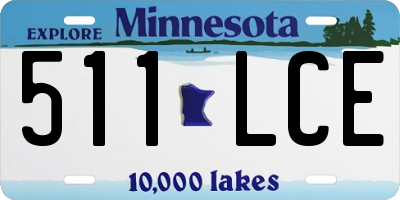 MN license plate 511LCE