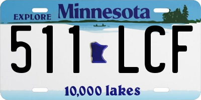 MN license plate 511LCF