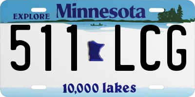 MN license plate 511LCG