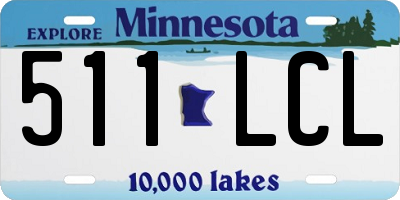 MN license plate 511LCL