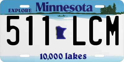 MN license plate 511LCM