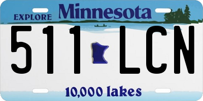 MN license plate 511LCN
