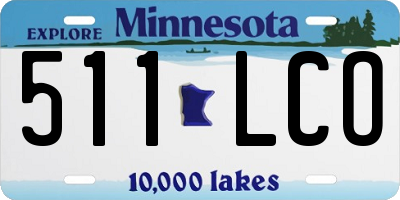 MN license plate 511LCO
