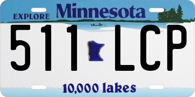 MN license plate 511LCP