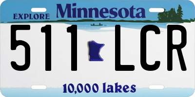 MN license plate 511LCR