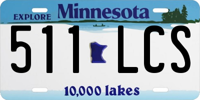 MN license plate 511LCS