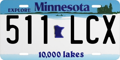 MN license plate 511LCX