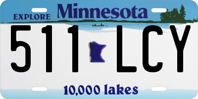 MN license plate 511LCY