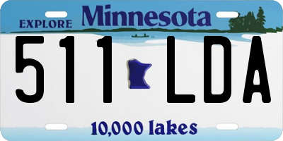 MN license plate 511LDA