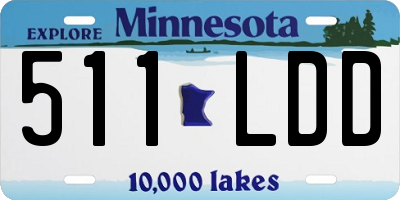 MN license plate 511LDD