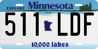 MN license plate 511LDF