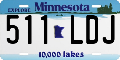 MN license plate 511LDJ