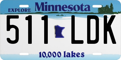 MN license plate 511LDK