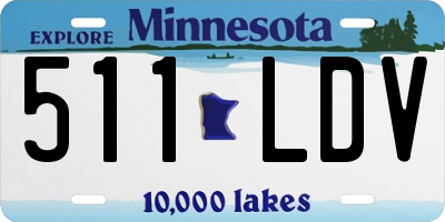 MN license plate 511LDV
