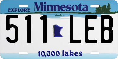 MN license plate 511LEB