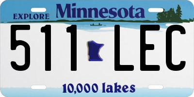 MN license plate 511LEC
