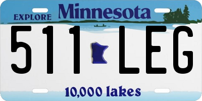 MN license plate 511LEG